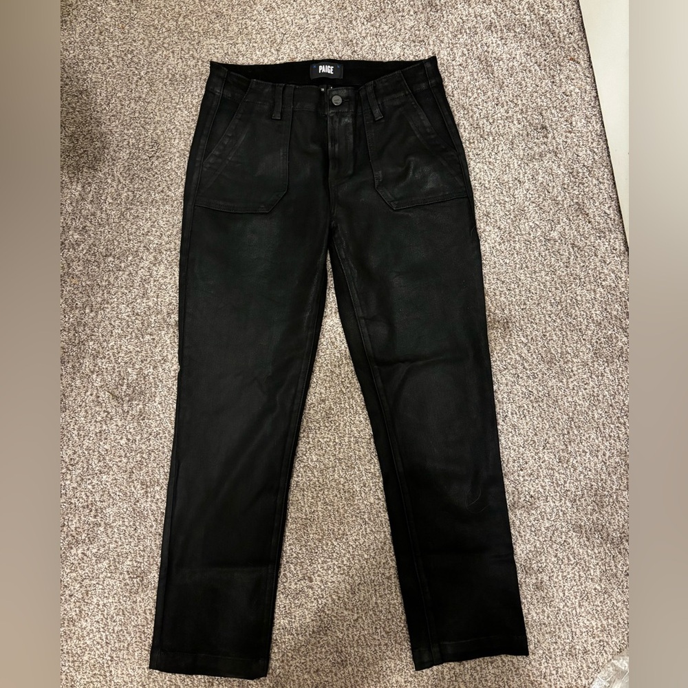 Paige straight ankle coated jeans